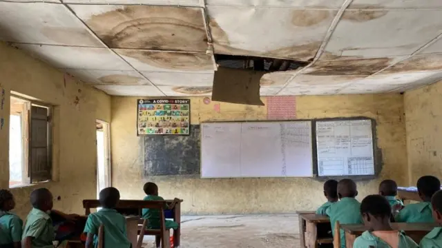 Poor class room in Nigeria